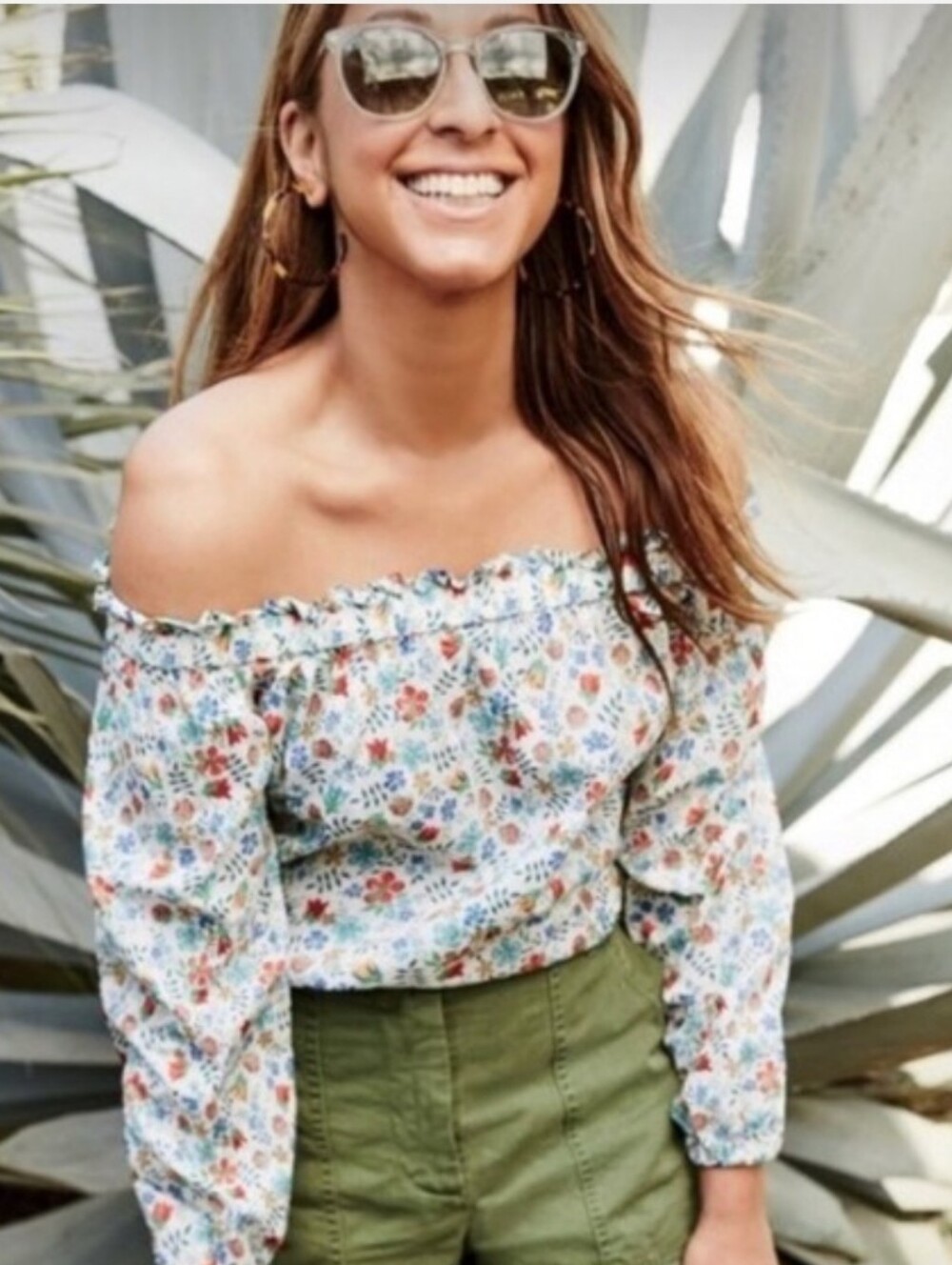 J. Crew Liberty Edenham Floral Off Shoulder‎ Top Size 10